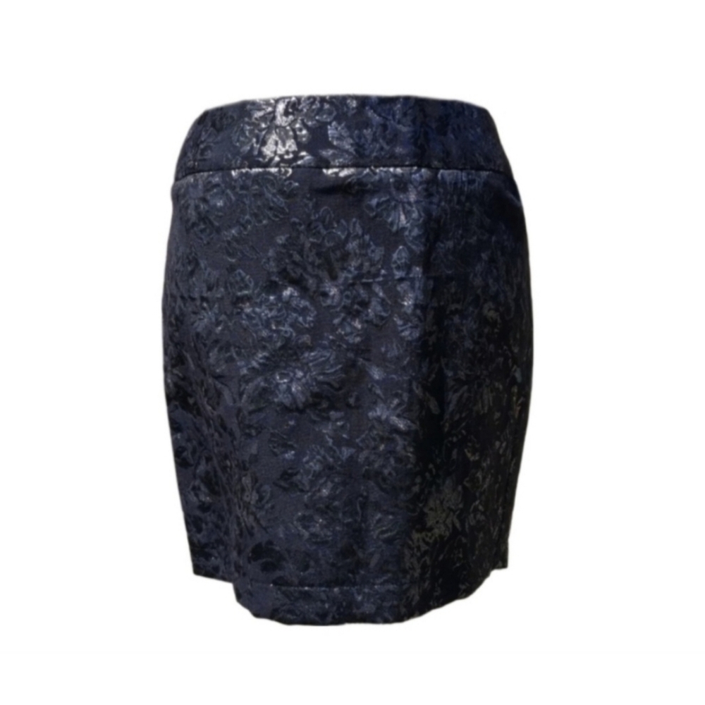 Y2K Whimsigoth Boroque Shimmer Print Black Mini Skirt Gothic, M